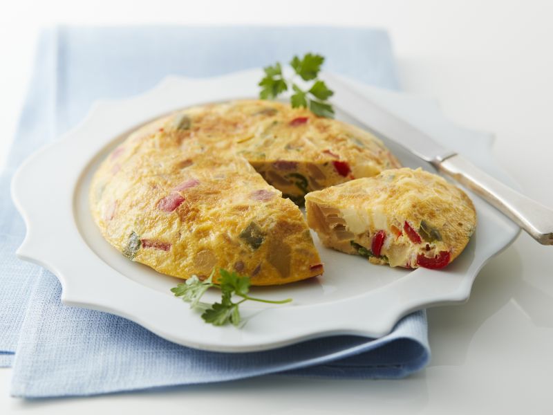 オープンオムレツ(材料まぜ～焼き上げ)｜COCORO KITCHEN：シャープ